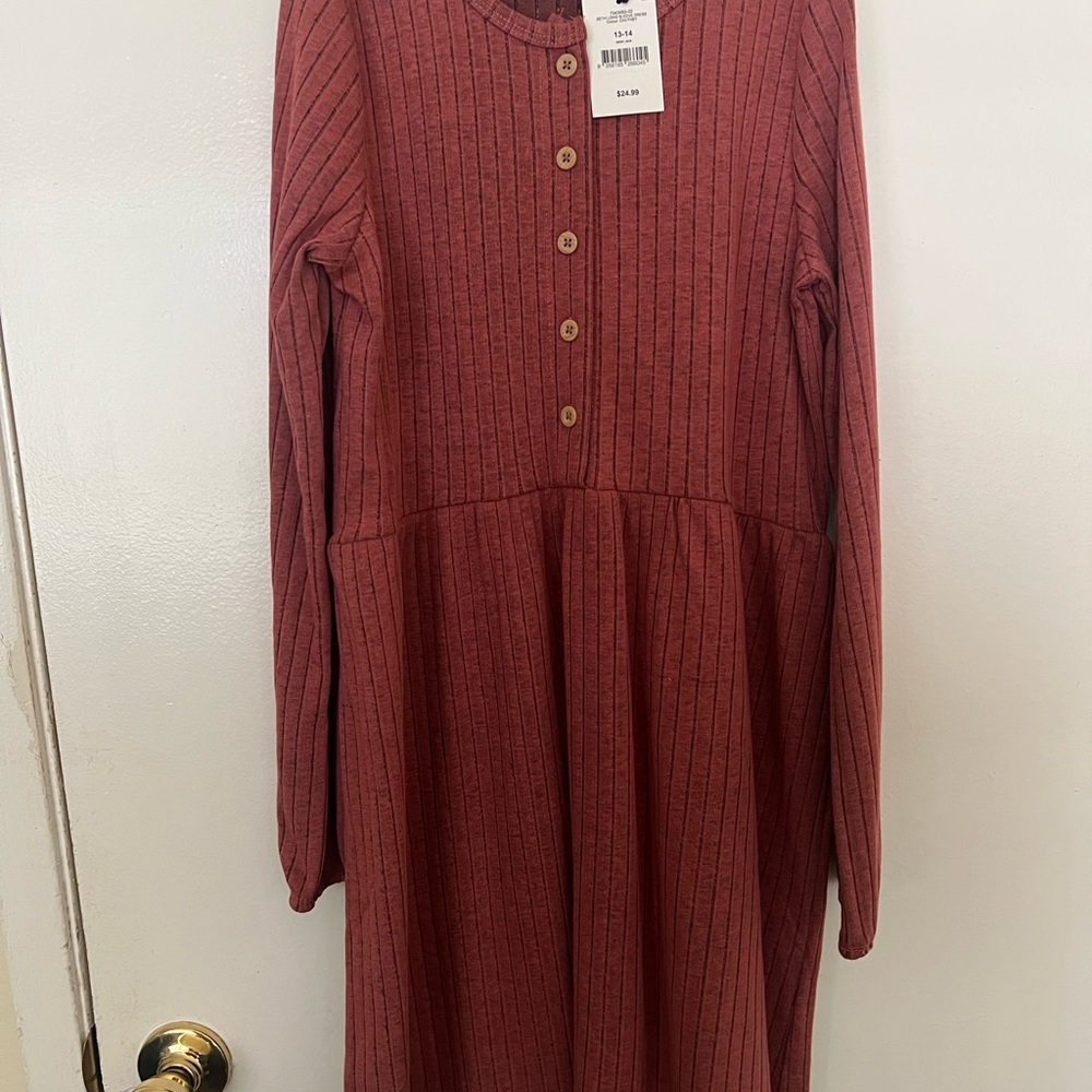 Cotton On Kids Burgundy Dress - Girls size 13/14